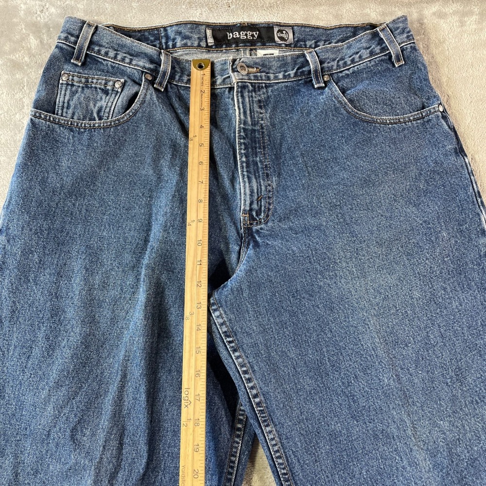 Vintage Levis SilverTab Baggy Jeans Mens 38x28 Blue USA 1998 Grunge Skater Punk - Picture 6 of 12